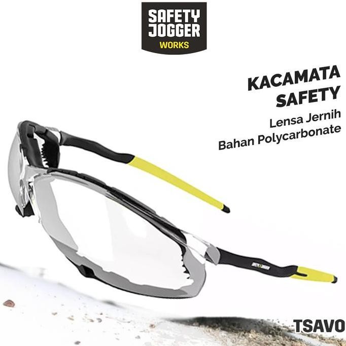 

Terlaris Safety Jogger Works Tsavo Kacamata Sefty Proyek Sporty Unisex Anti Fog Scratch Uv
