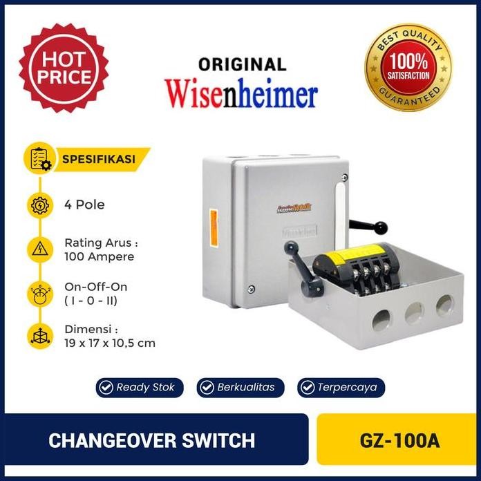 

Terlaris Change Over Switch 4P 100A Wisenheimer Cos Ohm Saklar Genset 100 A Ori