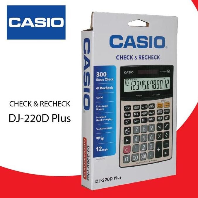 

restock KALKULATOR CASIO DJ 220D PLUS ORIGINAL - 12 DIGIT - CASIO ORIGINAL