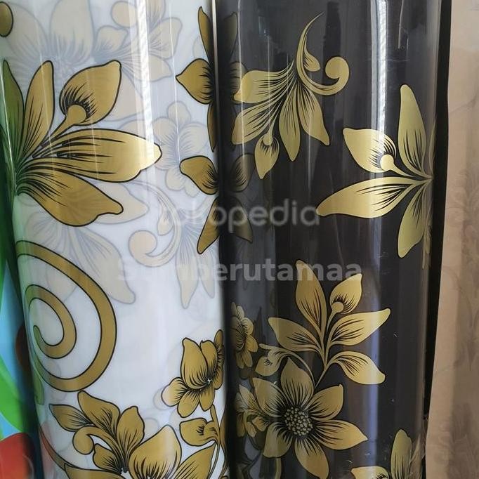 baru Fiber Penutup pagar motif batik / bambu / daun ungu / tulip