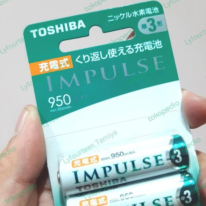 baru Toshiba IMPLUSE Mini 4WD Rechargeable Ni-MH AA Battery Tamiya