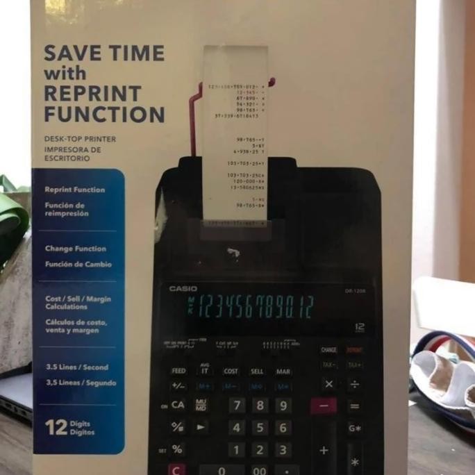 

restock CASIO KALKULATOR PRINTING DR 120 R DESKTOP 12 DIGIT KASIR