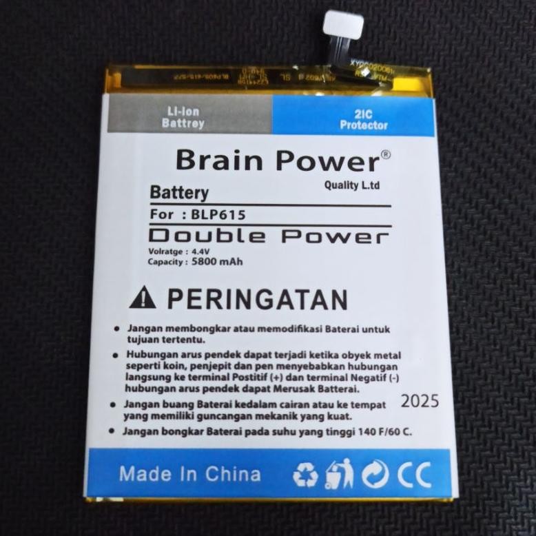 BATRE BATERAI BRAIN POWER 5800mAh BLP615 OPPO A37/A37F/NEO 9 DOUBLE POWER