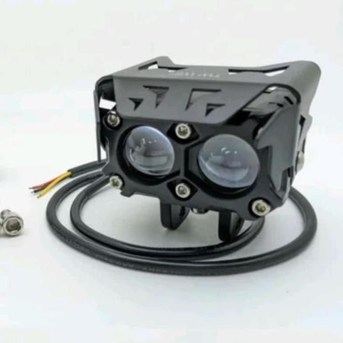 Lampu Laser D2 Laser MotoLed Moto led Double Premium Putih Kuning