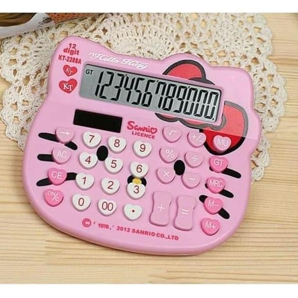 

restock Kalkulator Kepala Hello Kitty Pink 12 Digit - Calculator Hello Kitty