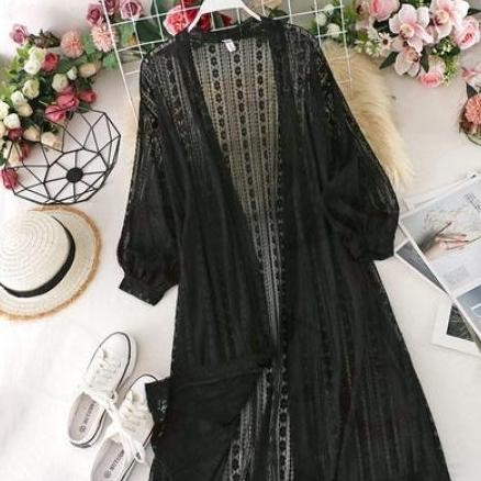 Outer Panjang Jasmine Cardigan Lace busana pantai [911]