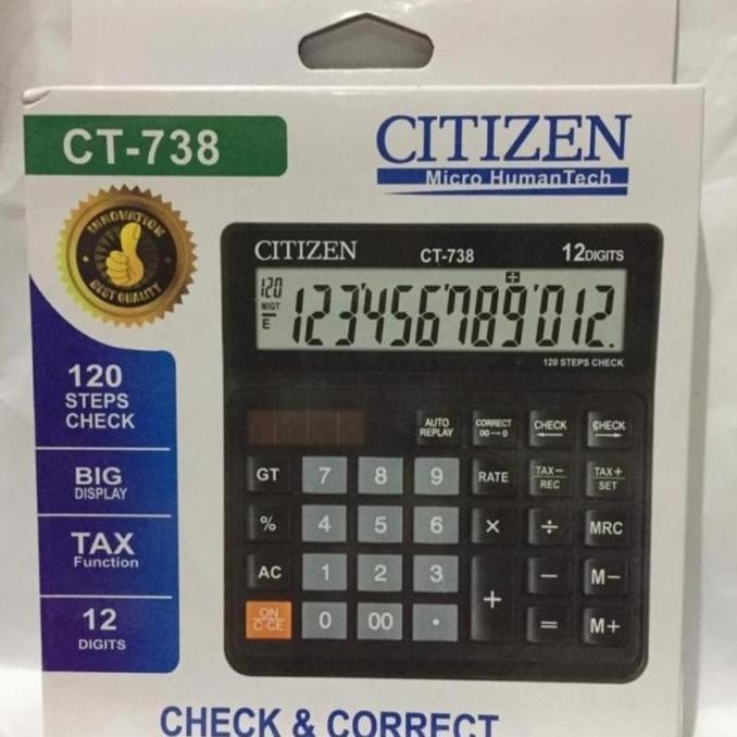 

restock KALKULATOR CHECK & CORRECT CITIZEN CT-738 - Calculator Desktop CT738