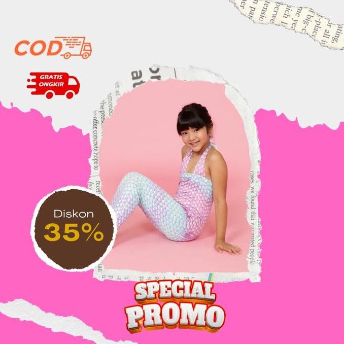 new  Kostum Mermaid Baju Renang Putri Duyung Karakter Spesial Pelangi