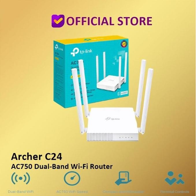 Tp-Link Archer C24 Ac750 Dual-Band Wi-Fi Router Tplink Archer C 24