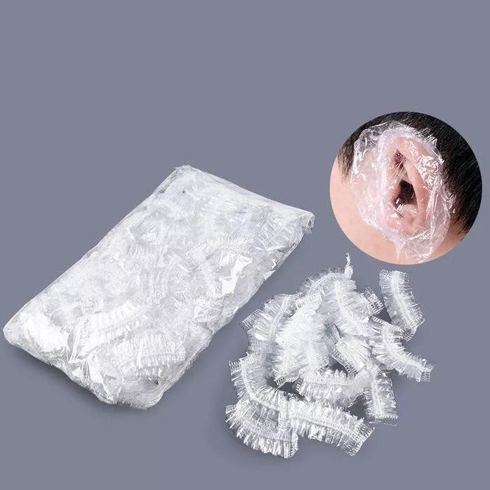 Terlaris Ear Muff Penutup Telinga Pelindung Telinga Mandi Plastik Transparan