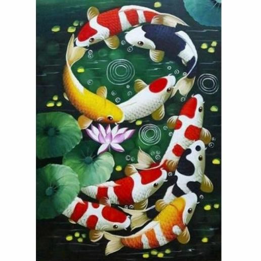 Diamond Painting Full Diamond Koi Cross Stitch Kits Embroidery Home