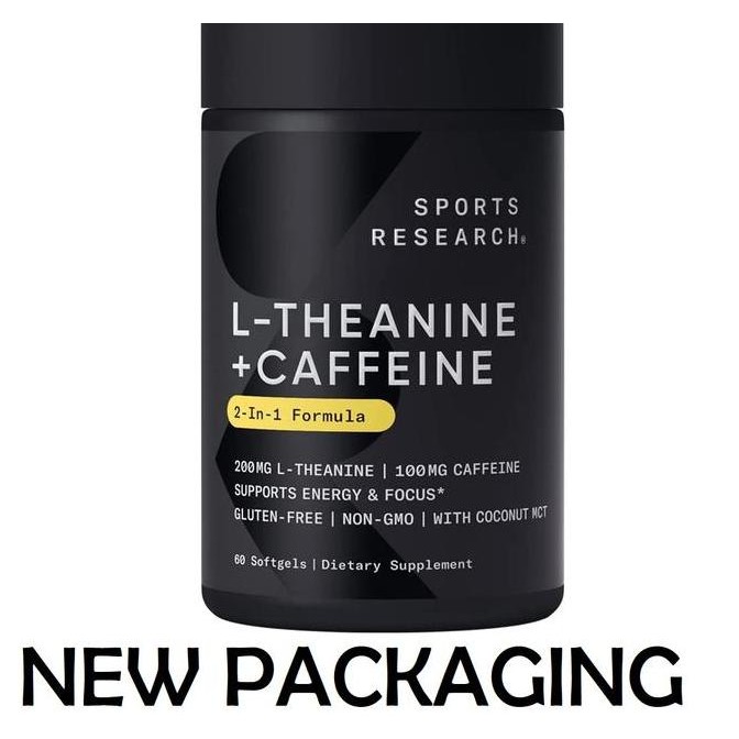Sports Research L-Theanine & Caffeine With Mct Oil 60 Softgels