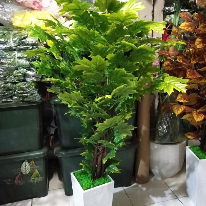 Pohon Maple Hijau Bunga Plastik/Bunga Hias/Bunga Artificial