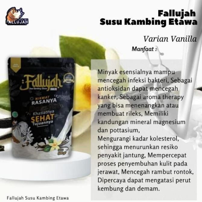 

(Expert) Fallujah Susu Kambing Etawa Varian Vanilla (500 gram)
