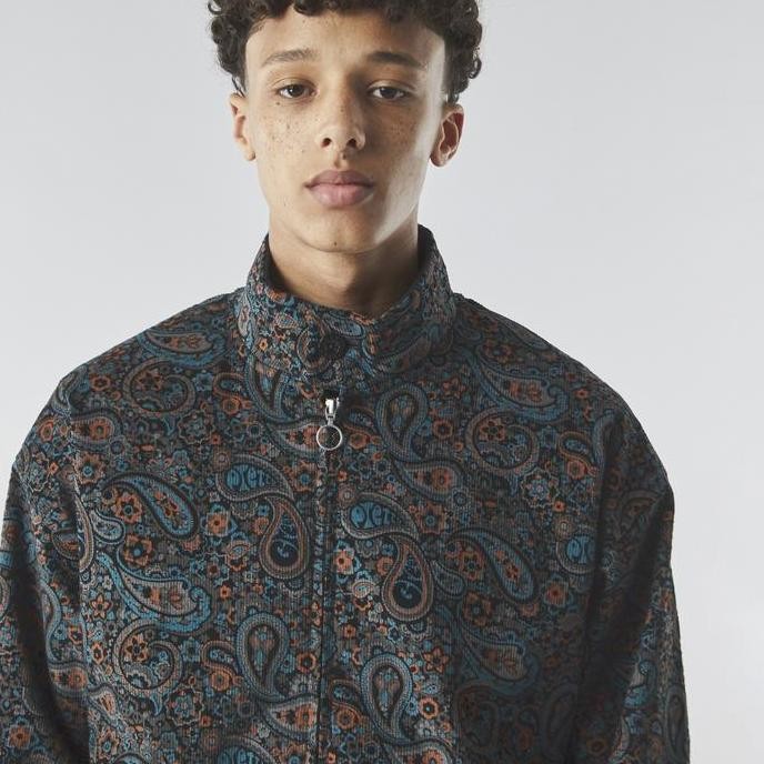 Murah Pretty Green Paisley Cord Harrington Jacket Original