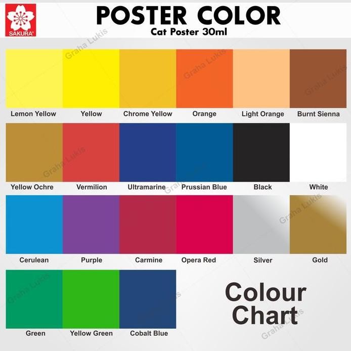 

ready Cat Poster - SAKURA POSTER COLOURS 30ML