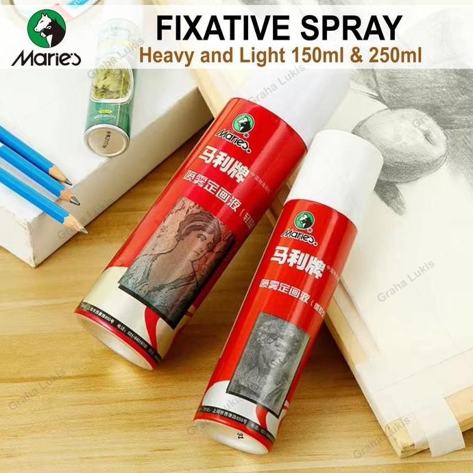 

ready Maries Fixative Spray 150ml / 250ml Varnish for Gouache - Acrylic - Oil Painting