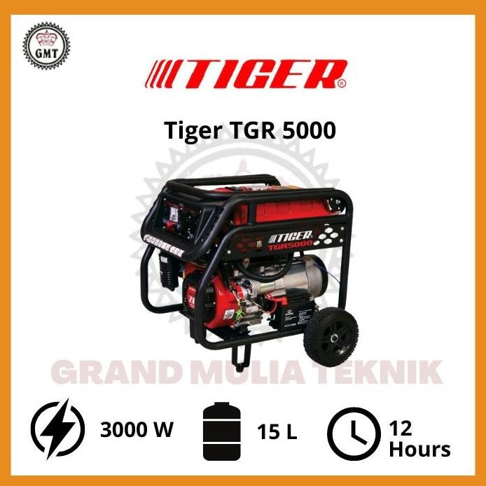 

Terlaris Genset Bensin Tiger Tgr 5000/Output 3000 Watt