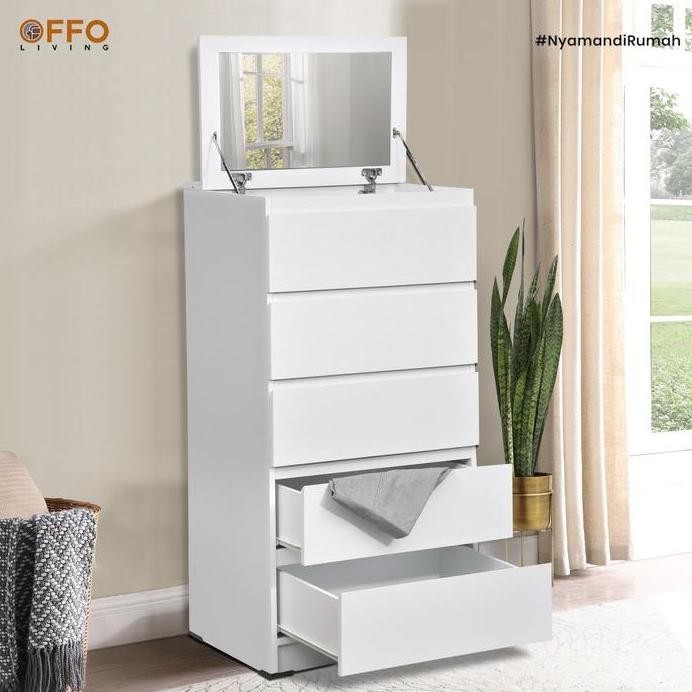 Terlaris Offo Living - Drawers Dresser Lily - Meja Rias Drawer Lily - Meja Rias