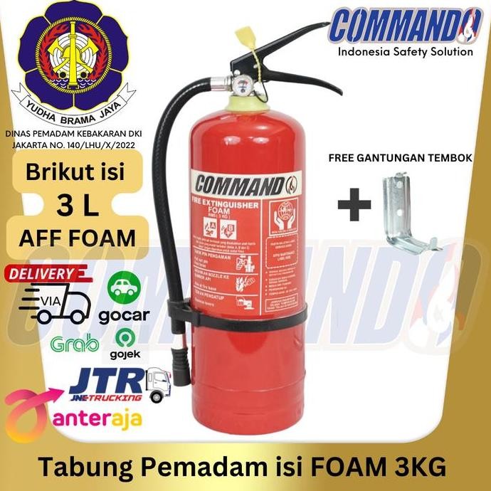 Terlaris Apar Foam 3 Kg Commando / Aff Foam 3 L / Komplit Set