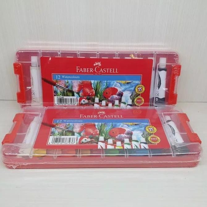 

ready Watercolours 12 Warna/Cat Air 12 Warna Faber Castell (Plastic Case)