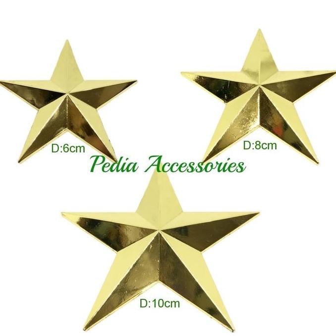Pin Bintang / Pin Bintang Logam Gold murah