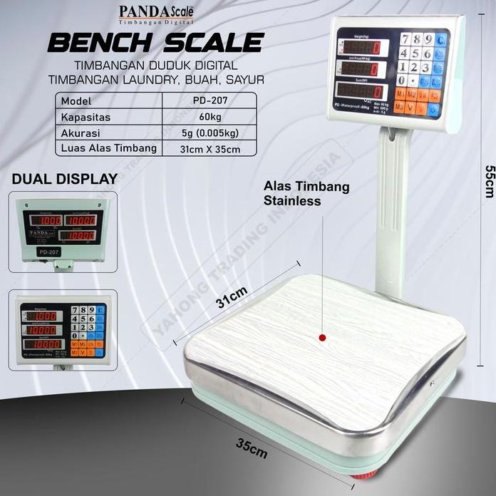 

Terlaris Timbangan 60Kg Timbangan Digital Buah Laundry Ikan Ayam Daging Meja Acs 60 Kg Panda Scale