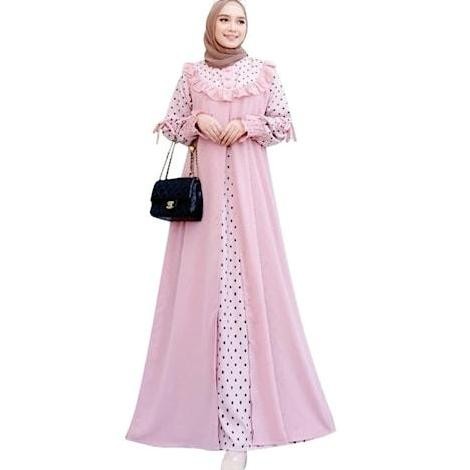Homey Dres Bahan Ceruty Babydoll Premium Gamis Motif Dewasa