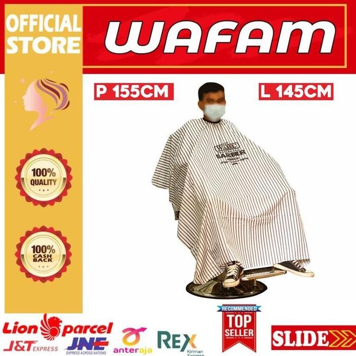 Terlaris Wahl Cape Garis Klasik / Kep / Kain Kip Cukur Barber Salon