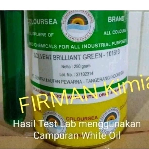 

ready Pewarna minyak hijau muda/solvent brilliant green 101613 merek Coloursea 250gr