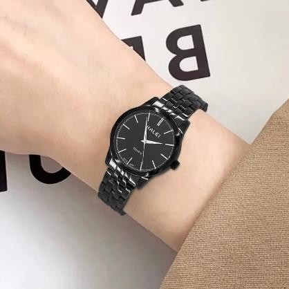 Halei 600 L Jam Tangan Wanita Halei Original Fashion Kasual Analog Rantai Stainless Anti Air Japan M