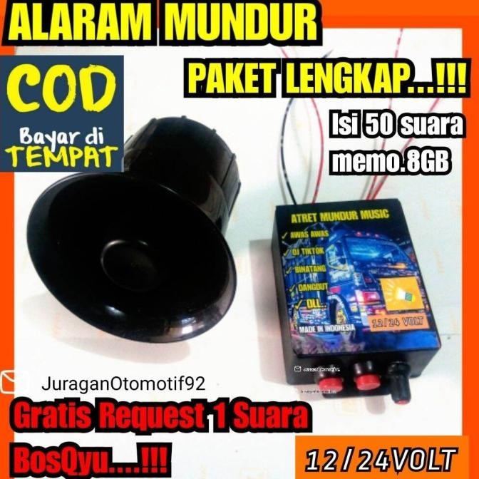 Sale Klakson Mundur Alarm Mundur Truk Mobil Awas Alaram Truk 12 24 Volt