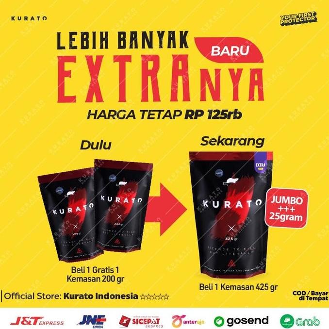 Dua Pack Kurato Basmi Tikus Got Tikus Besar Racun Kurato Paling Ampuh