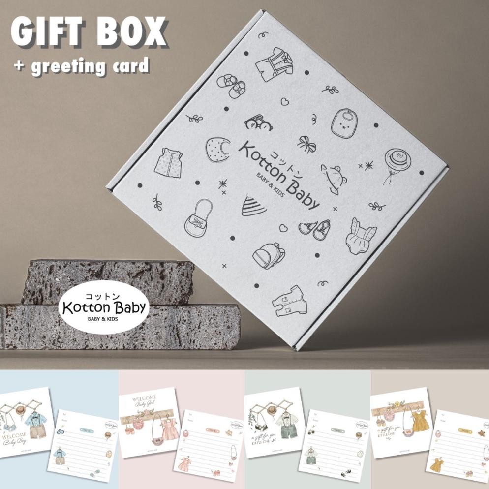 

Promo Gift Box | Kotak Kado | Kartu Ucapan | 2 Size Paket Bungkus Kado