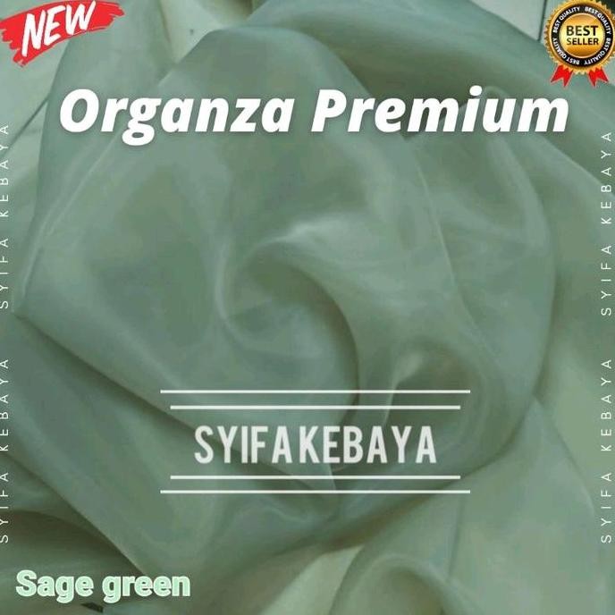 KAIN ORGANZA - Kain Organza Premium - Bahan/ Kain Organza Silk Polos Meteran Lembut