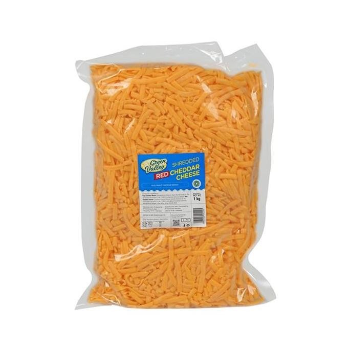 

Murah Green Valley Red Cheddar Shreded Cheese 1Kg Pack Keju Orange Melted Cheese Leleh