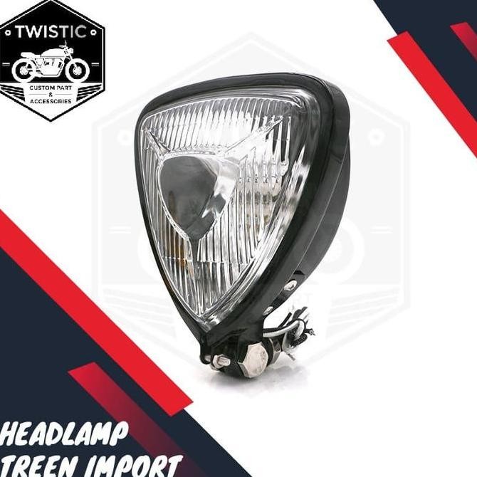 Headlamp Lampu Depan Custom Motor Treen Chopper Bobber Harley
