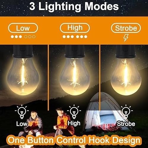 LAMPU EMERGENCY LED TAHAN LAMA / CAMPING LAMP 3 LIGHT MODE OUTDOOR GANTUNG / LAMPU CAS