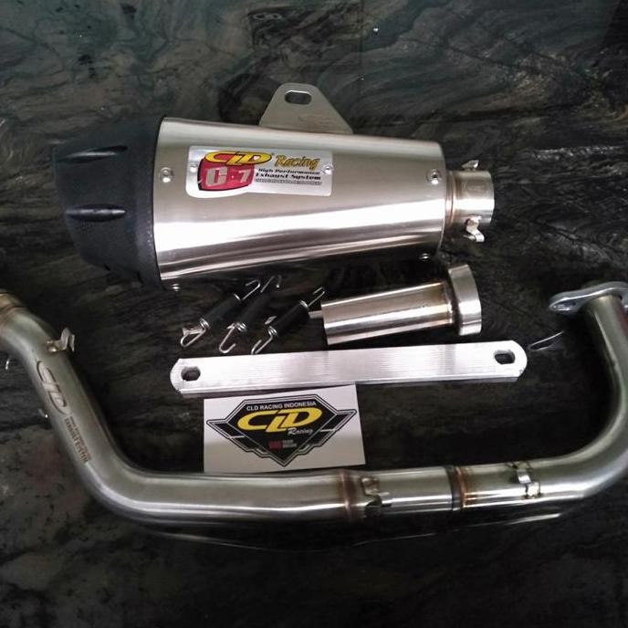 Knalpot CLD Racing Beat Beat fi type C7 inlet 38mm pipa bawah