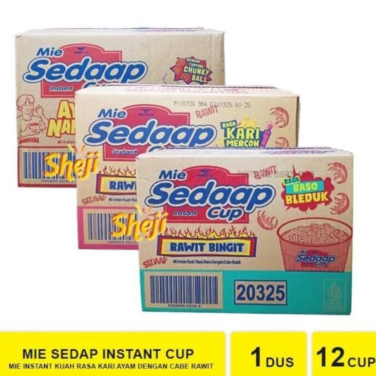 

Original Mie Sedaap Cup Semua Rasa 1 Dus Isi 12 Cup - Mi Instan Gelas Lengkap