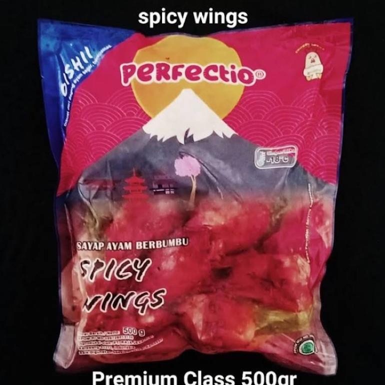 

Original Perfectio Spicy Chicken Wings 500G - Sayap Ayam Berbumbu Pedas Frozen