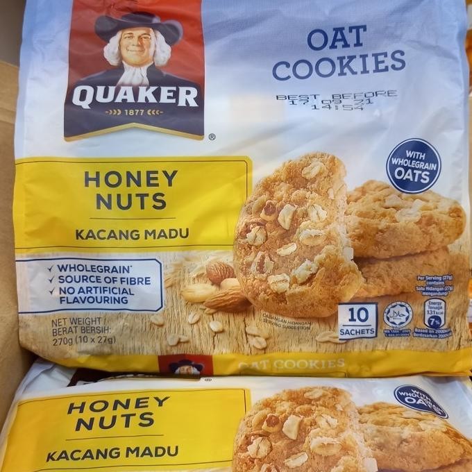 

Quaker Oats Cookies Honey Nuts 270Gr Terbaru