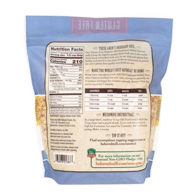 

Gluten Free Organic Old Fashioned Rolled Oats ( 907 Gr ) - Brm Promo