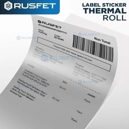 

Rusfet Label Barcode 100 x 150 Kertas Sticker Thermal 100x150 mm Label Resi SV9
