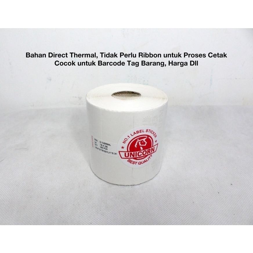 

Stiker Label Barcode Thermal 78x100 mm / 78 x 100 mm / 78x100mm 300pcs SV9