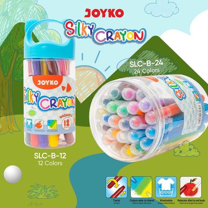 

SILKY CRAYON KRAYON HALUS JOYKO SLC-B WARNA COLORS KRAYON WARNA SEKOLAH TERBARU ASLI 100% ORIGINAL OFFICIAL MODERN GARANSI BRAND TERLARIS DISKON GROSIR COD TREND 2025 NEGO BAYAR DI TEMPAT DISKON GRATIS ONGKIR