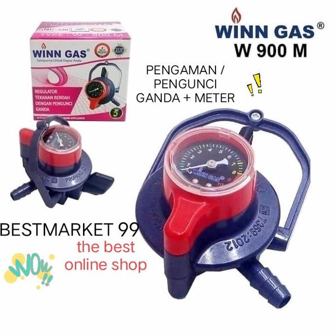 BEBAS ONGKIR - PREMIUM QUALITY REGULATOR WINN GAS W 900M PENGAMAN PENGUNCI GANDA