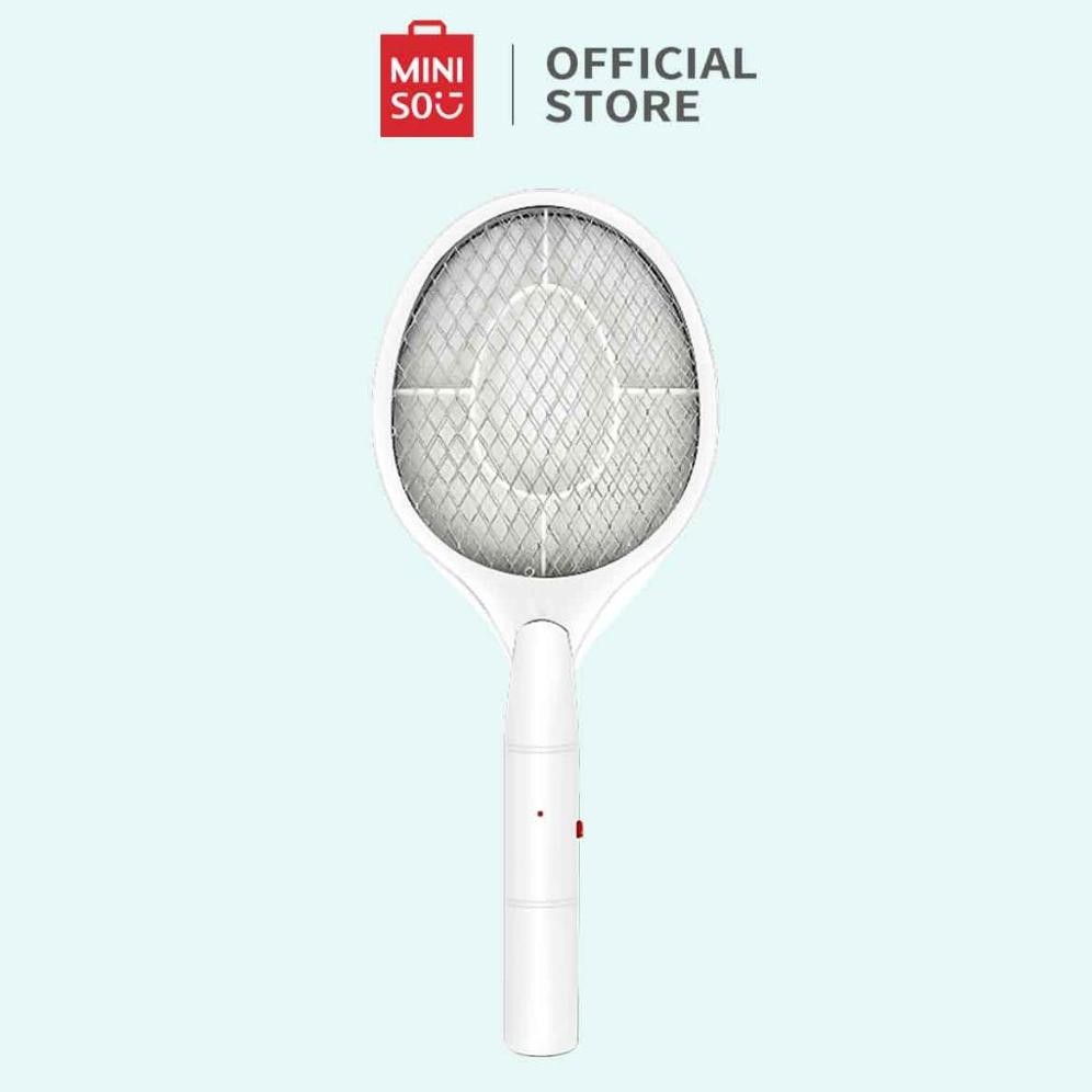 Miniso Raket Nyamuk Mosquito Swatter Zapper Racket Battery Powered Safe Dan Efficient Jaring Tiga La
