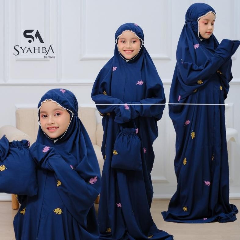 Mukena Terusan Bordir MONSTERA anak SD Remaja | Syahba AST