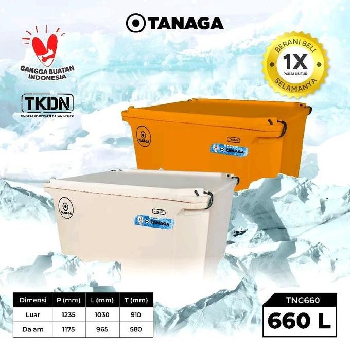 TERBARU - Coolbox Tanaga 660 Liter / Cooler box es batu kristal termos ikan segar